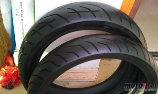 出售对CST9.99成新下地只走了一百米的轮胎...前110.70.17后150.70.17