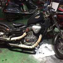 出售铁马400改复古 欧霸 改装气动避震