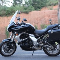广东揭阳！08年9月精神Kawasaki异兽versys，川崎KLE650休旅车，2根排气。