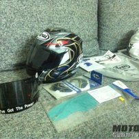 广州代友出售龙骑士皮衣，52码，AraiRR4松户植树，M码